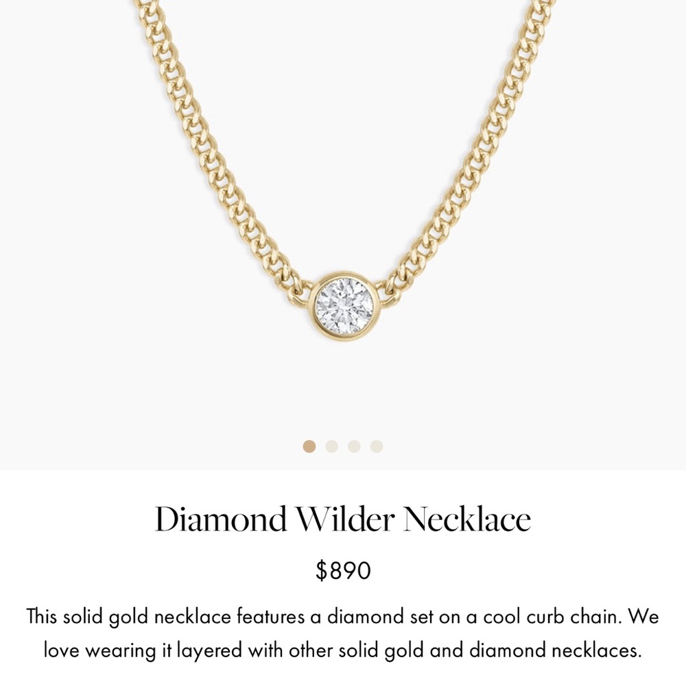 14k Gold Gorjana Diamond Wilder Necklace